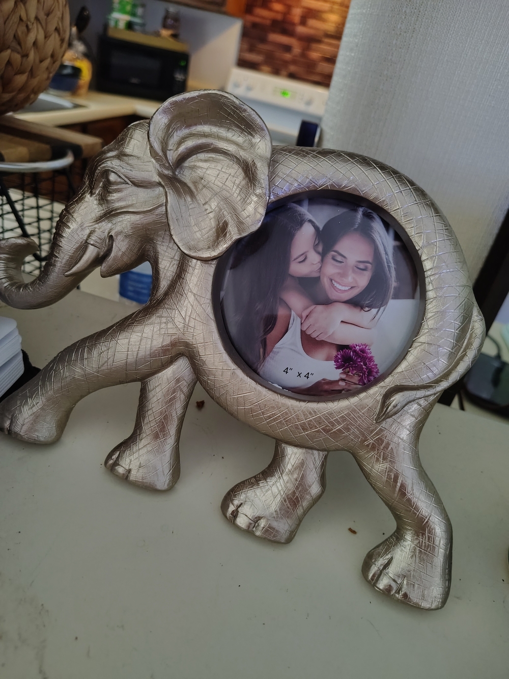 Silver Elephant 4x4 Photo Frame - Home Accents